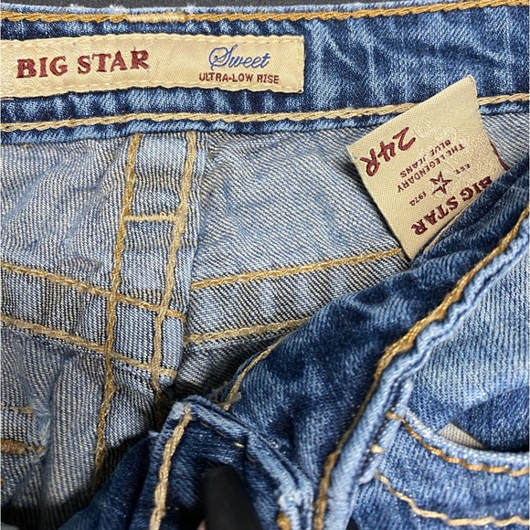 BIG STAR “sweet” ultra low rise BOOTCUT JEANS - Picture 5 of 7